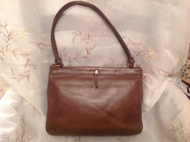 Vintage Etra Old Fashion Pocketbook Leather Brown Handbag | Etsy