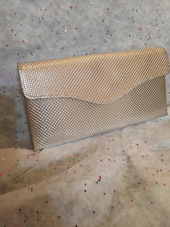 Vintage Silver Envelope Style Clutch - image 10