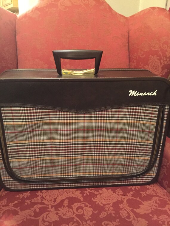 Vintage Monarch Plaid Luggage Set