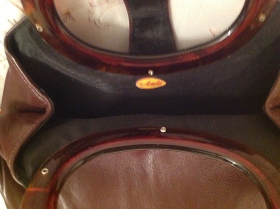 Vintage Andre Handbag Dark Color Preppy Chic Purs… - image 4