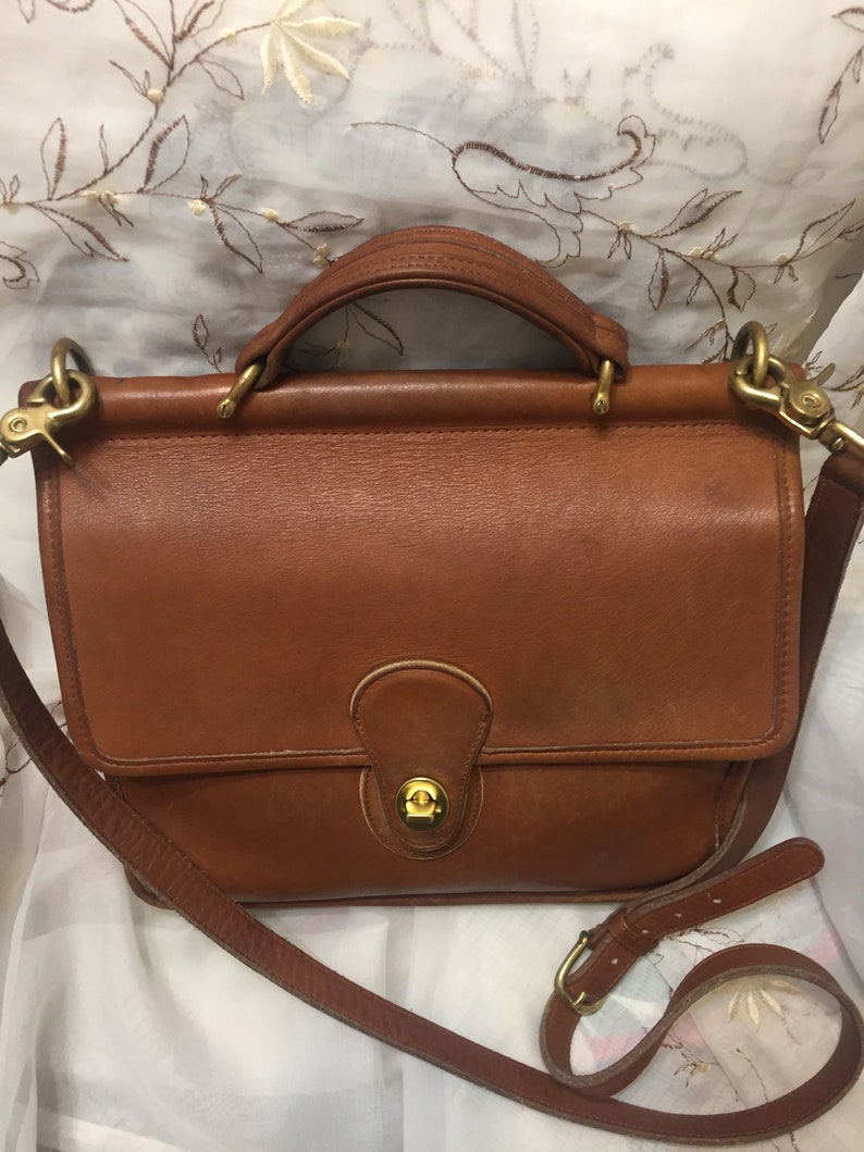 Vintage Coach Willis British Tan Shoulder/Handbag Etsy