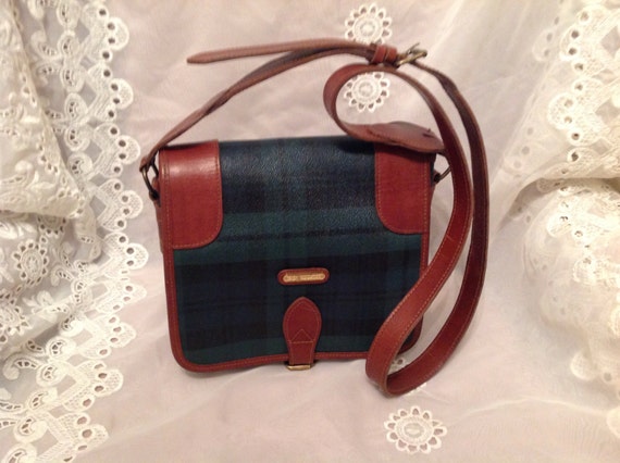 Vintage Lauren Ralph Lauren Handbag Purse Bag Blackwatch Plaid