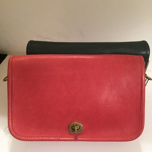 Vintage Coach Crossbody Red Leather Shoulderbag