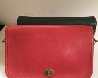 Vintage Coach Crossbody Red Leather Shoulderbag