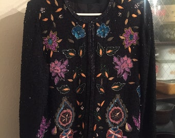 Vintage Sequins Jacket Long Sleeve