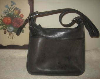 Vintage Coach Black Janice Legacy Shoulderbag Rustic Shabby Retro Worn Handbag Purse Handbag