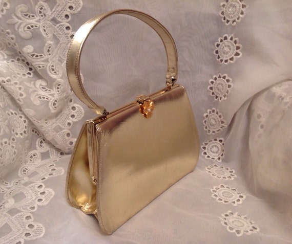 gold lame pocketbook
