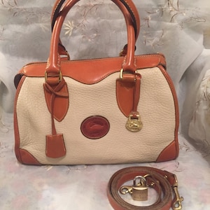 Vintage Dooney Bourke Gladstone Handbag Classic Fashion Style Circa 1990s