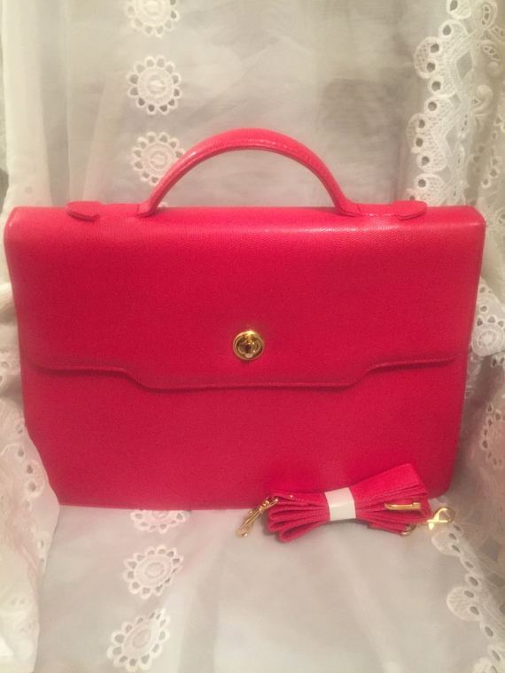 Vintage Red Vinyl Briefcase