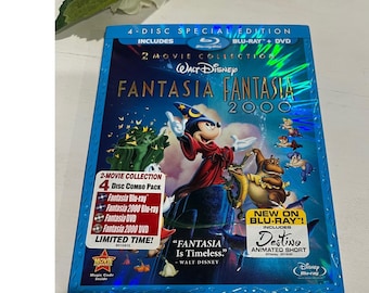 Sealed Walt Disney Fantasia Fantasia 2000 Blu-ray DVD 4-Disc Special Edition