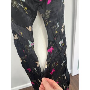 Free People Night and Day Silk Floral Midi Dress Black Boho Size 6 image 5