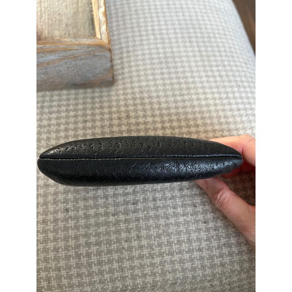 Vintage 1940s Rogers Air Tite Black sheepskin Zippered Tobacco Pouch View 5