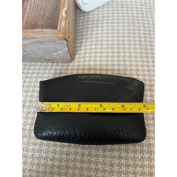 Vintage 1940s Rogers Air Tite Black sheepskin Zippered Tobacco Pouch View 3