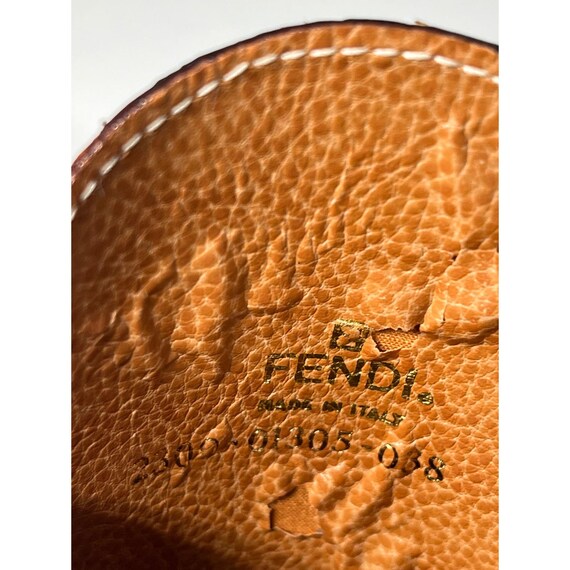 Vintage Fendi Striped Canvas Leather FF Logo Eyeglass Case  display picture 1