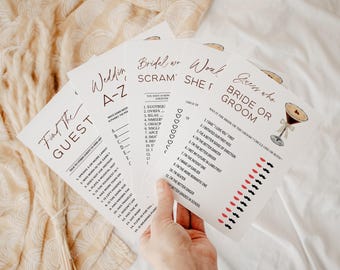 Love Is Brewing Bridal Shower Games: Espresso Martini Theme (Editable, Instant Download)
