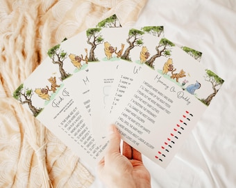 Winnie the Pooh Baby Shower Game Bundle: 30 Classic Games (Editable, Instant Download)