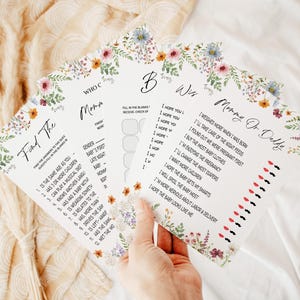30 Wildflower Baby Shower Game Bundle, Editable Baby In Bloom Floral Baby Shower Games, Wildflower Baby Shower Game Bundle