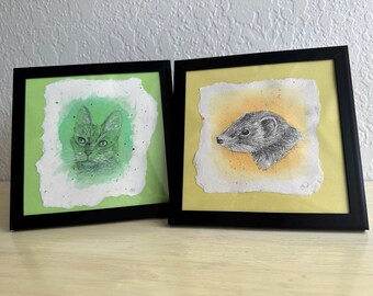 Custom Pet Watercolor Drawing