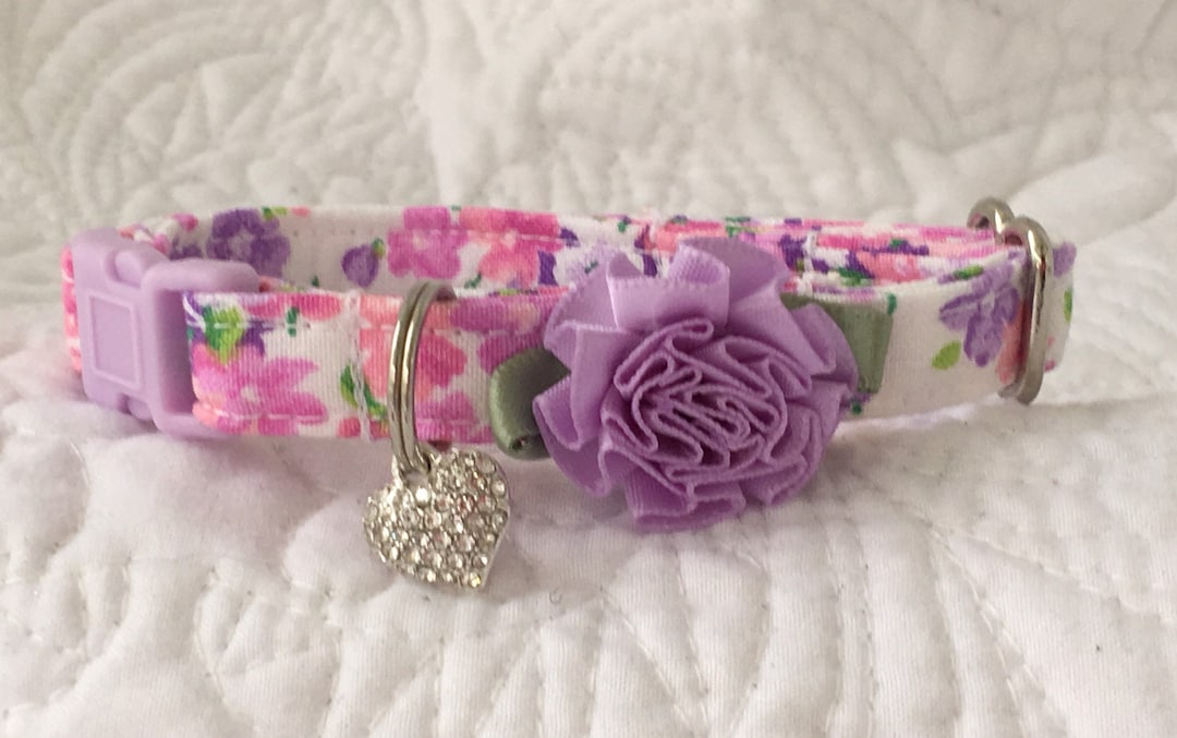 Cat Collar Breakaway Collar With Bell Custom Made Cat Collar Etsy
