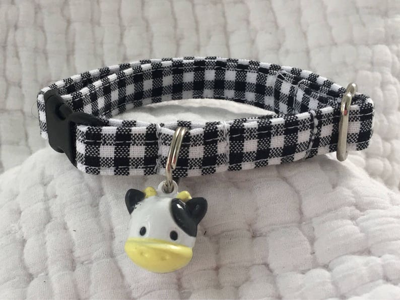 Holy Cow Cat Collar with Cow Jingle Bell Breakaway Cat Collar Etsy