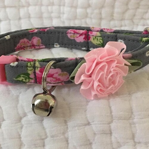 Cat Collar Breakaway Collar With Bell Custom Made Cat Collar Etsy