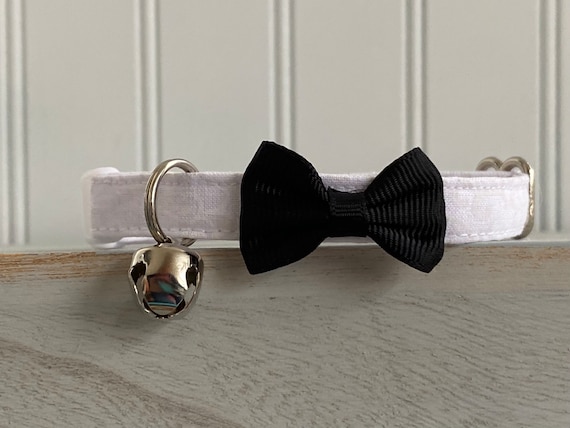 Wedding Cat Collar Bow Tie Cat Collar   Wedding Cat  Breakaway Collar Custom Made