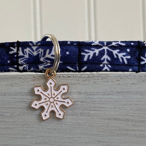 Christmas Snowflake Cat Collar, Dog Collar, Breakaway , Non-Breakaway, Custom Sizes