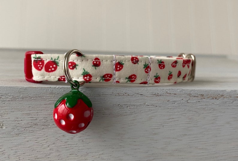 Cat Collar, Dog Collar, Strawberry Collar, Breakaway , Non-Breakaway, Custom Sizes 