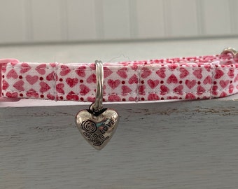 Valentine Cat Collar  Custom Sizes Made, Dog Valentine Collar