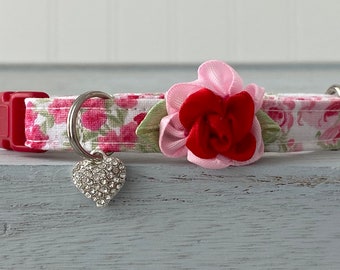 Cat Collar Custom Made Sweet Roses Cat Collar Custom Made Sweet Roses