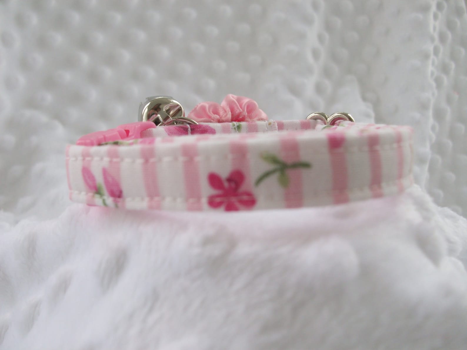 Pink Cat Collar Breakaway Collar with Kitty Bell Custom Etsy