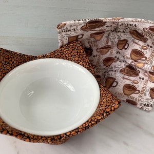 MICROWAVE BOWL COZY,  Set of 2, Coffee Cups  Bowl Cozies,