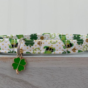 Saint Patrick Cat Collar, Dog Collar, Cat Breakaway, Dog Non Breakaway Collar, Custom Sizes