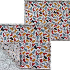 Cat Pet Placemat Quilted Feeding Cat Mat