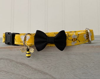 Bumble Bee Dog  Collar, Bumble Bee Dog Collar, Custom Sizing