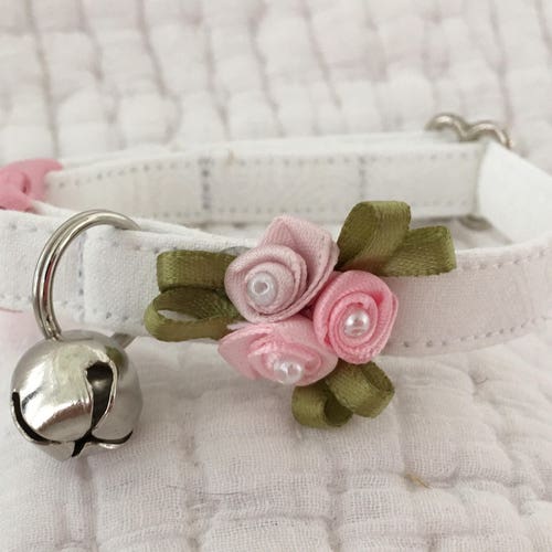 Pink Bow Tie Cat Breakaway Collar Custom Made Etsy