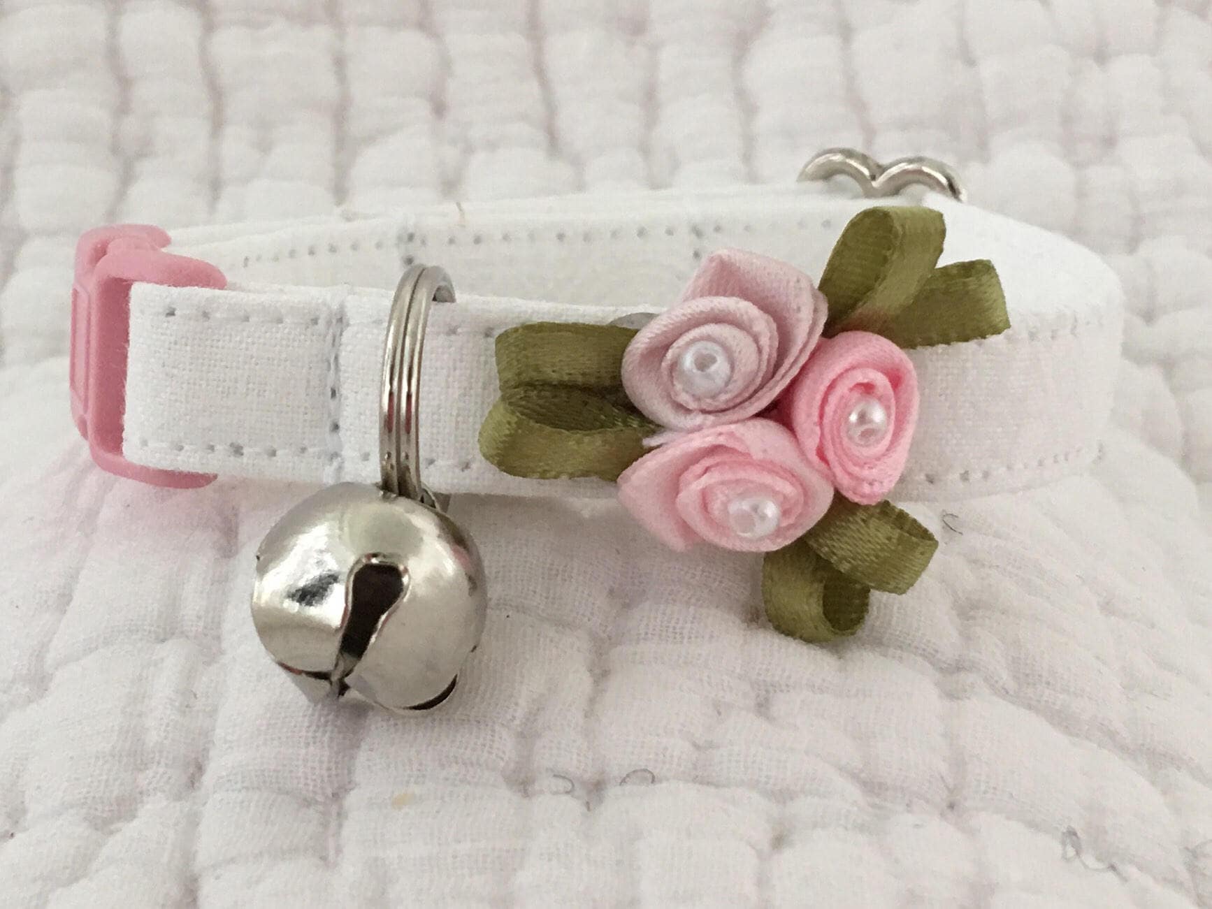 Cat Collar With Bell Cat Breakaway Collar Custom Made Kitten Etsy