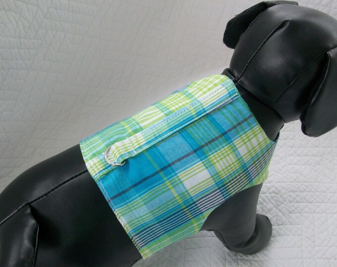 Plaid Dog Harness Vest Etsy