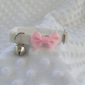 Pink  Bow Tie Cat  Breakaway Collar Custom Made