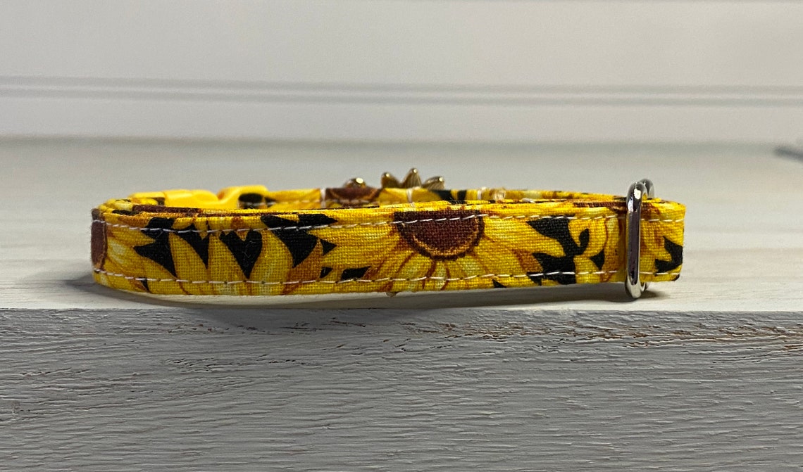 Cat Collar Sunflower Cat Collar Dog Collar Sunflower Cat Etsy