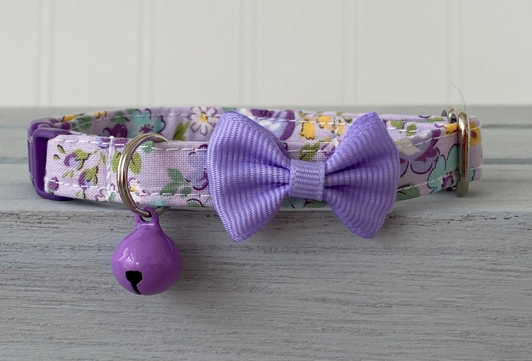 Lavender Cat Collar, Lavender Dog Collar, Custom Sized, Cat Gift Idea Etsy