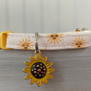 Cat Collar, Sunflower Cat Collar, Dog Collar, Sunflower, Cat Breakaway, Dog Non-Breakaway, Custom Sizes