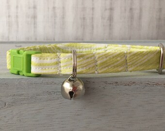 Cat Collar Breakaway Collar with bell, Custom Made Cat Collar