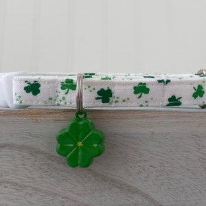 Saint Patrick Cat Collar, Dog Collar, Cat Breakaway, Dog Non Breakaway Collar, Custom Sizes