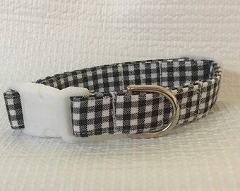 Farmhouse Dog Collar Gingham Dog Collar Custom Made