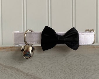 Wedding Cat Collar Bow Tie Cat Collar   Wedding Cat  Breakaway Collar Custom Made