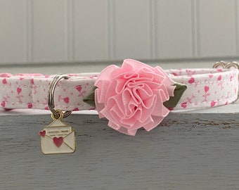 Valentine Cat Collar  Custom Sizes Made, Dog Valentine Collar