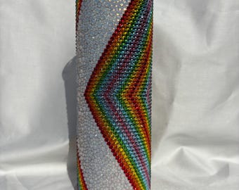 Rainbow Rhinestone Tumbler