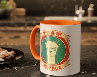 Team Alpaca Retro Badge mug | Color Accent 11oz 15oz