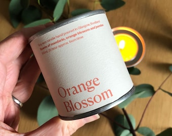 Orange Blossom soy wax candle tin